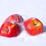 Рецепт:  Десерт "Яблоки в снегу"