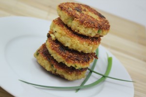 Cakes with green onions and egg